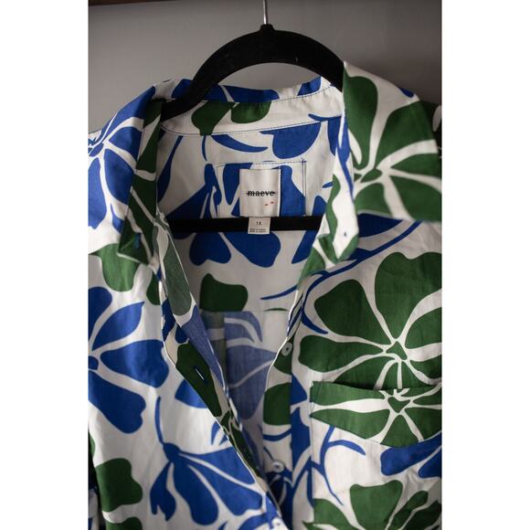 Anthropologie The Soren Long-Sleeve Shirt Dress by Maeve 1X NEW - Picture 3 of 4